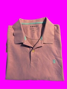 IZOD Advantage stretch polo in lavender with teal accent Like New Men’s Size XL